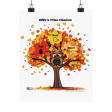 Mini Emozi® Fall Halt, Hoot, Heart Large Poster
